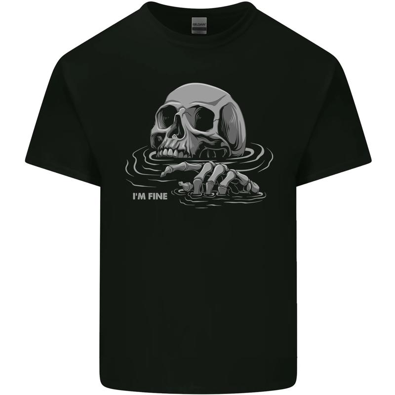 Drowning Skull Im Fine Mens Cotton T-Shirt Tee Top - Men s Summer Cotton Graphic Tee S разноцветный