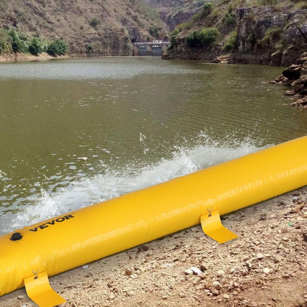 Flood Barrier, 12 Ft Length X 12 In Height Sandbag Alternative, Water Barrier for Flooding with Great Waterproof Effect, Reusable PVC Water Diversion