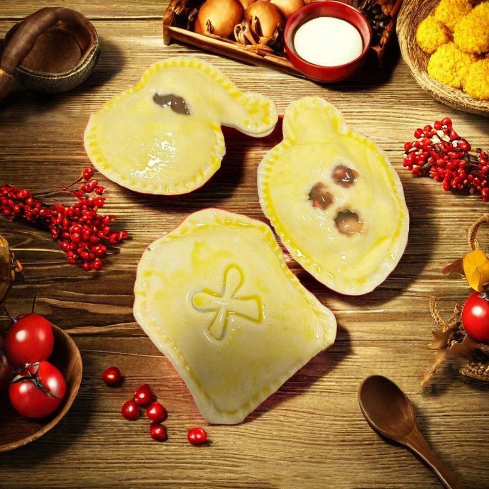 3pcs/Set Gift Box Hazelnuts Baking Pie Molds Plastic Dough Press Mold Tool Kitchen