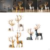 Elegant Reindeer Figurines, Animal Ornament Collectible Decorative Creative 1 Pair Elk Statue for