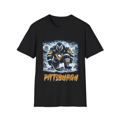 Siaubas ant ledo - Pitsburgo Penguins siaubo miksas T-shirt