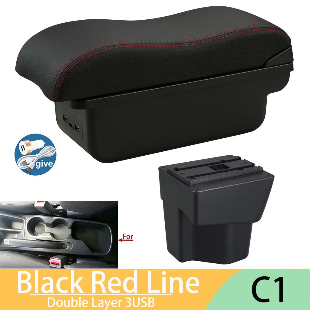 For KIA Rio 3 armrest box KIA K2 X-line Rio 3 2011 2012 2013 2014 2015 2016 car armrest accessories interior Storage box