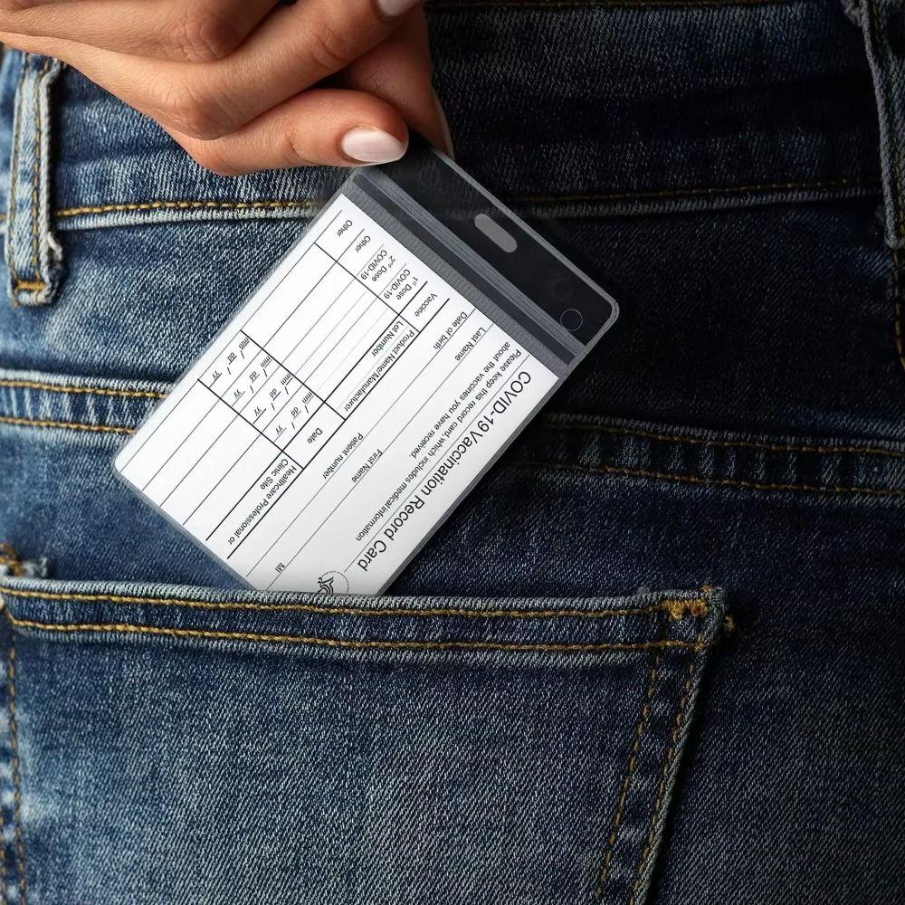 1PC Transparent ID Card Badge Holder PVC Name Card Protector Cover Simple Employee Card Case