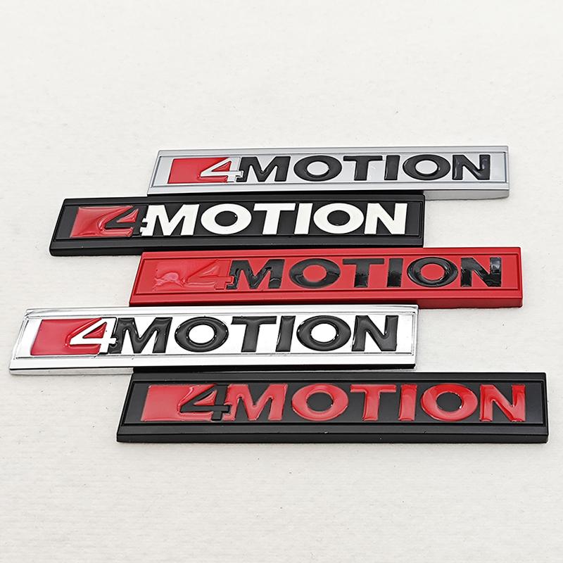 SVLHP1 3D Car 4MOTION Emblem Logo Trim Front Hood Grille Badge Rear Trunk Sticker For VW Volkswagen Polo Golf Passat Jetta Accessories