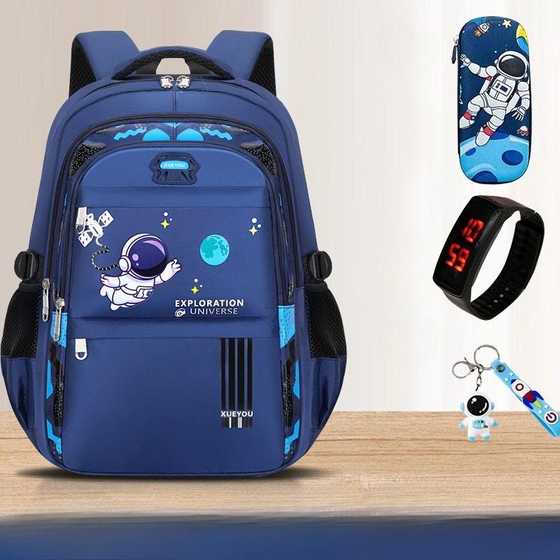 Cartable Élèves École Primaire 1-3-9e Année Enfants Grande Capacité Haute Valeur Ins Léger Sac à Dos Espace Garçon Sac à Dos