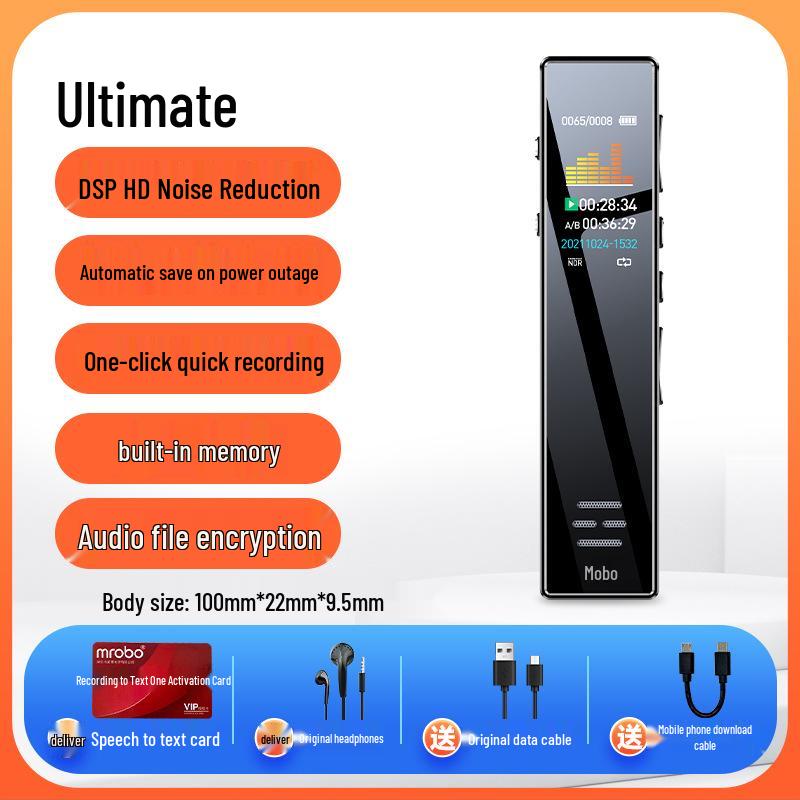 Compact HD Voice Recorder with Noise Reduction, Long Standby, Large Capacity - Ideal for Students