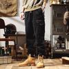 2025 Men's American Retro Harem Overalls - Thickened Spring/Autumn Casual Pants