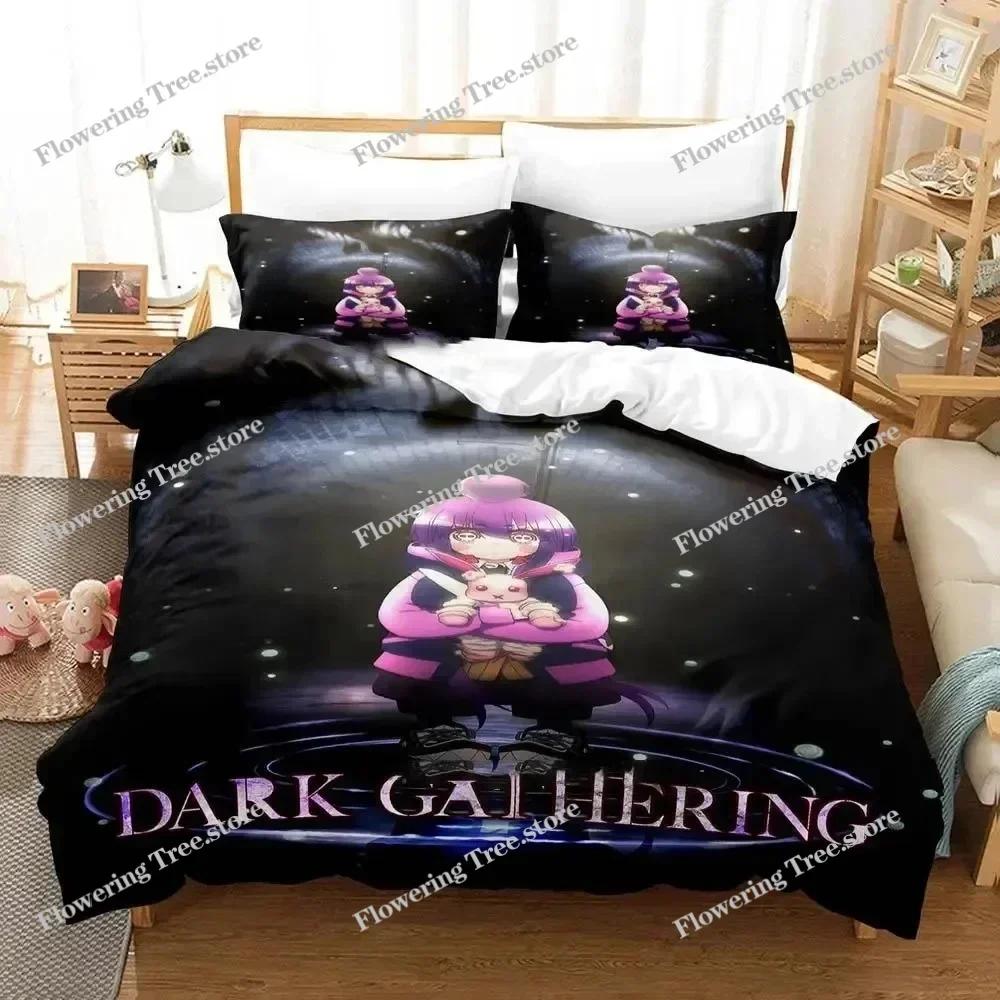 Anime Dark Gathering Bedding Set Duvet Cover Bed Set Quilt Cover Pillowcase Comforter king Queen Size Boys Adult Bedding Set029