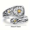 Elegant Floral Carvings 1pc Vintage Spoon Ring - Alloy Women's Fashion Accessory - Daily Glamour & Party Statement, Simple Style, All-Season Wear