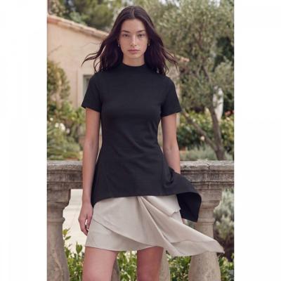 Light Layered Ruffle Skirt Beige
