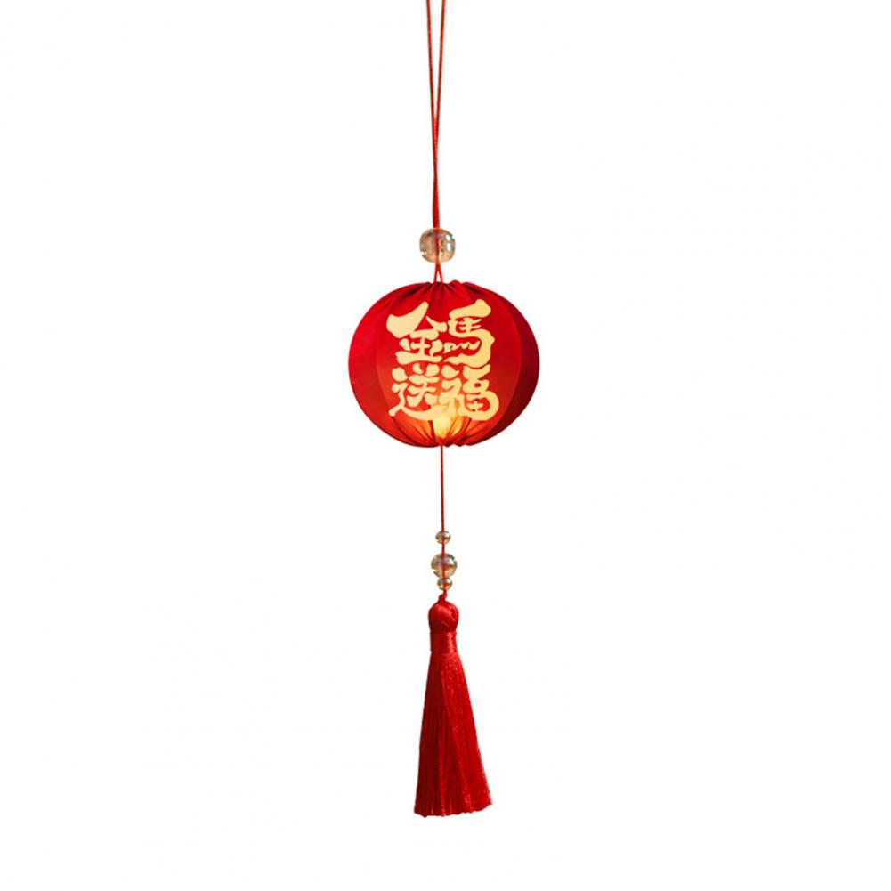 Chinese New Year Lantern Button Battery Lantern Festive Chinese New Year Hanging Lanterns for Spring Festival Wedding Party L