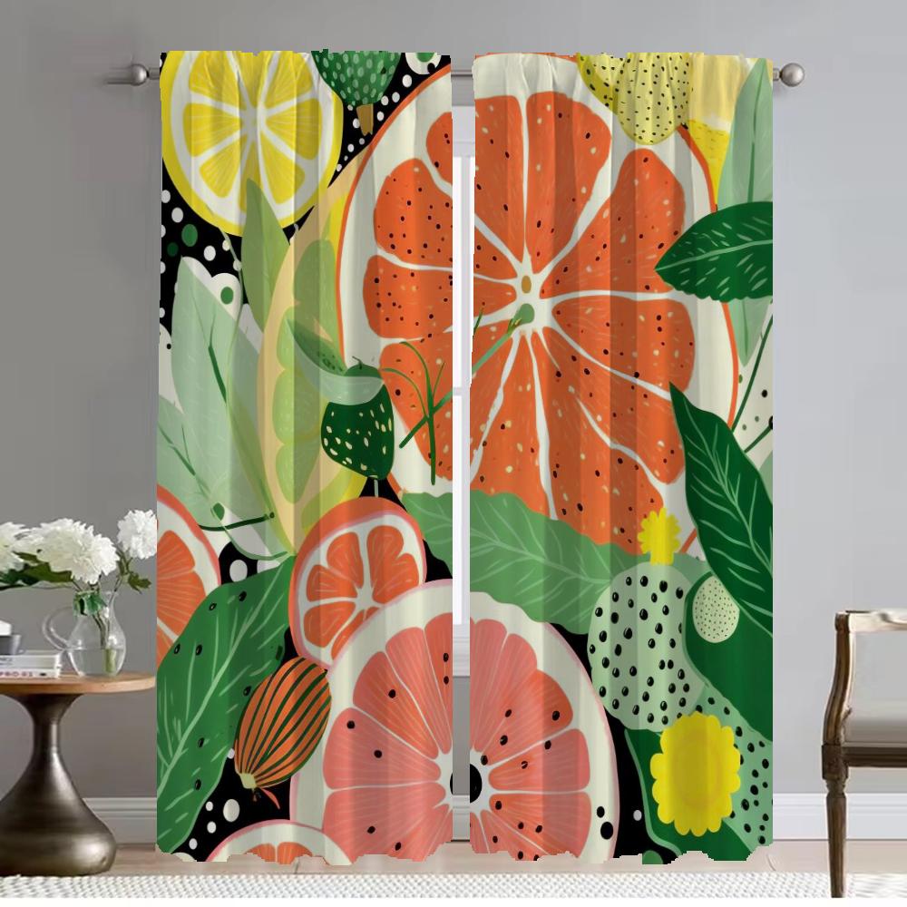 

Фруктовые шторы для спальни, гостиной, шторы от комаров, 2 шт., абажуры, украшение на Хэллоуин, перегородка для кухни W50xH70cmx2pcs-CL
