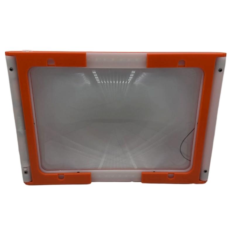 Thin Lens Desk Magnifier With Double Light Mode Foldable Full Page Magnifying Glass For Crafts Reading Close Work
