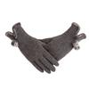 New Female Autumn Winter Non-Inverted Velvet Cashmere Full Finger Warm Lace Gloves Women Cotton Touch Screen Gloves G82