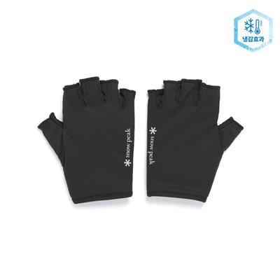 [Snowpeak] UV Protection Cooling Half Gloves Black (S26ZUTGL61)
