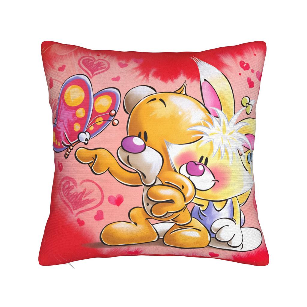 Comic Cartoons Diddl Pillow Case Soft Pillow Cover For Living Room Sofa Novelty Pillowcases