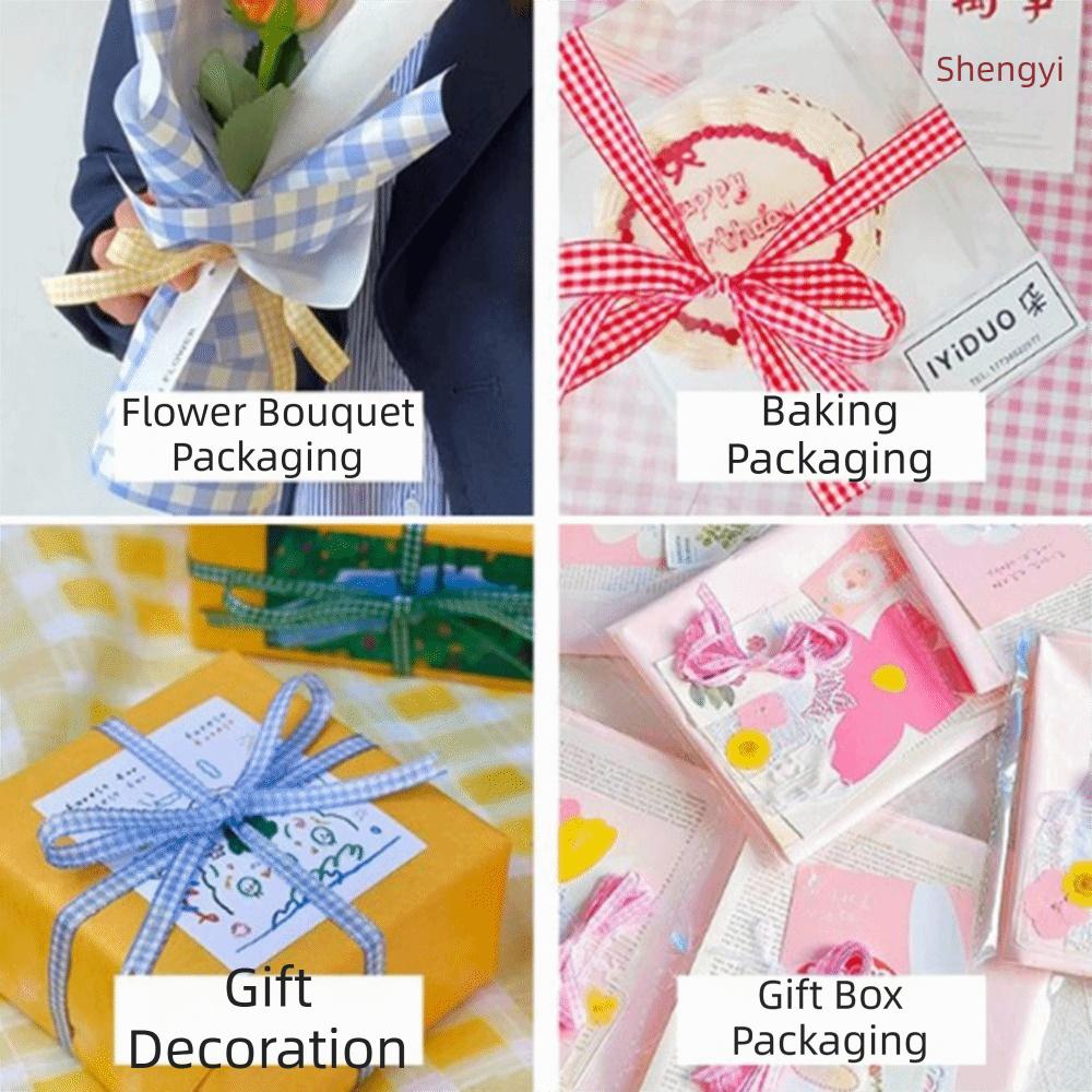 Assorted Colors Gingham Ribbon DIY Crafts Bow Ribbon Variety Pack Gift Wrapping Ribbon  Hair Bows