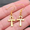 Classic Fashion Pharaoh Chief Ankh Cross Amulet Earrings Layered Valentine's Gift for Prom Nights