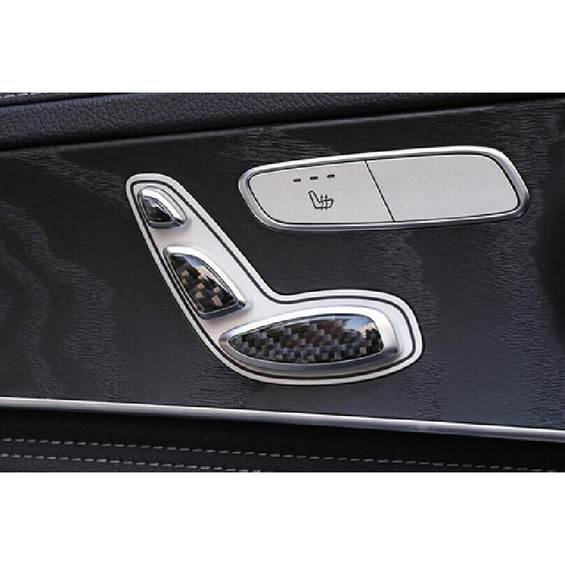 Real Carbon Fiber Seat Adjust Handle For Benz V-Class 2017-20 Button Switch Trim