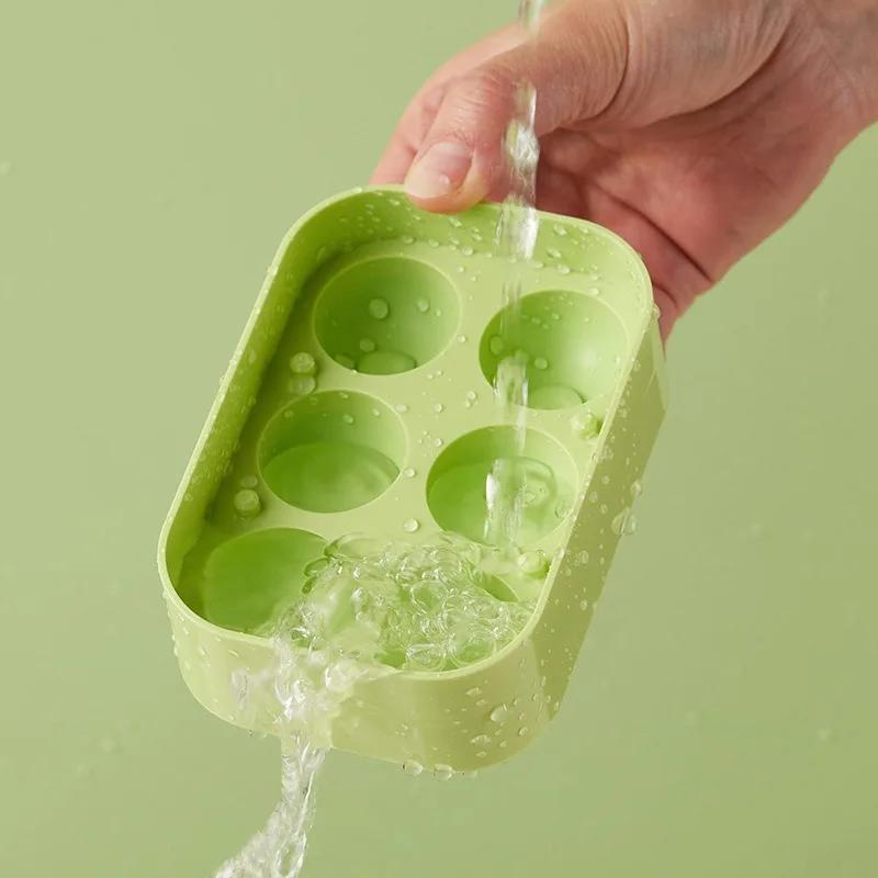 Ice Cube Trays Silicone Ice Cube Tray for Freezer Round Ice Cube Molds Easy Release Ice Cube Maker for Whiskey Cocktail