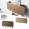 Wall-Mounted Key Holder with 6 Hooks - Space Saving Entryway Organizer for Keys Coats Hats Rustic Home Decor