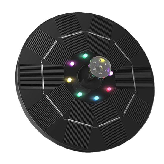 Floating Solar Fountain Bird Bath Solar Water Fountain with Multiple Nozzles Solar Powered Fountain for Garden Yard Pond Pool Outdoor
