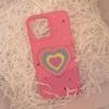 Korean Colorful Polka Dots Love Heart Phone Case For iPhone 17 16 15 13 14 11 12 Pro Max With Bracelet Shockproof Soft Cover