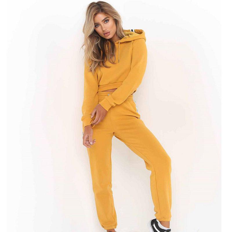 Sets Damen Jogginganzug Oberteile Unterteile Mode Langarm Lockerer Pullover Sportbekleidung