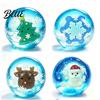 Sensory Fidget Toy Christmas Clear Stress Ball Toy Anxiety Relief with Santa Reindeer Balls Tree Snowflake Figure Soft Squeeze Party Favors Desktop