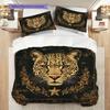 Sada povlečení s leopardím vzorem Přikrývka Povlak na přikrývku Povlak na polštář Domácí dekorace Dárek k narozeninám (1 * povlak na peřinu + 2 * povlak na polštář, bez jádra)