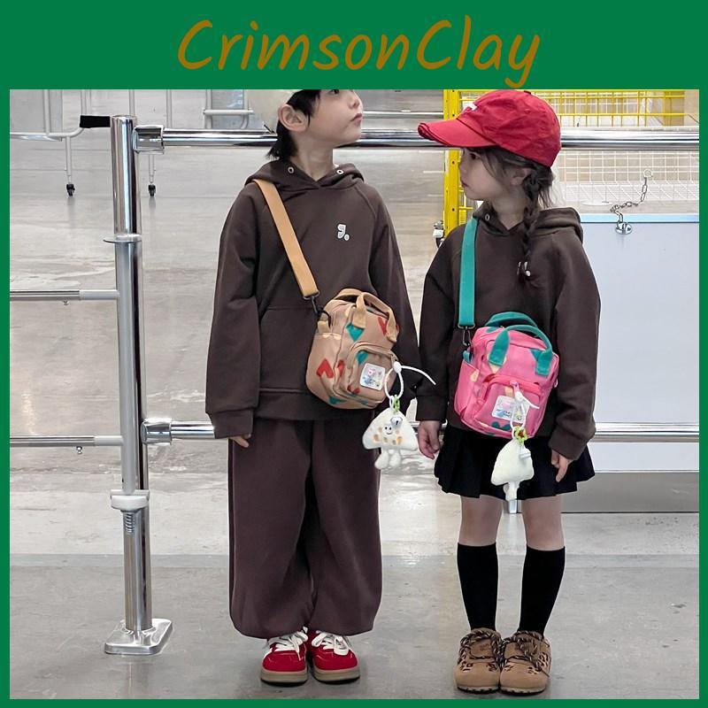 Kids Small Square Crossbody Bag With Cartoon Pendant Composite For Use Daily