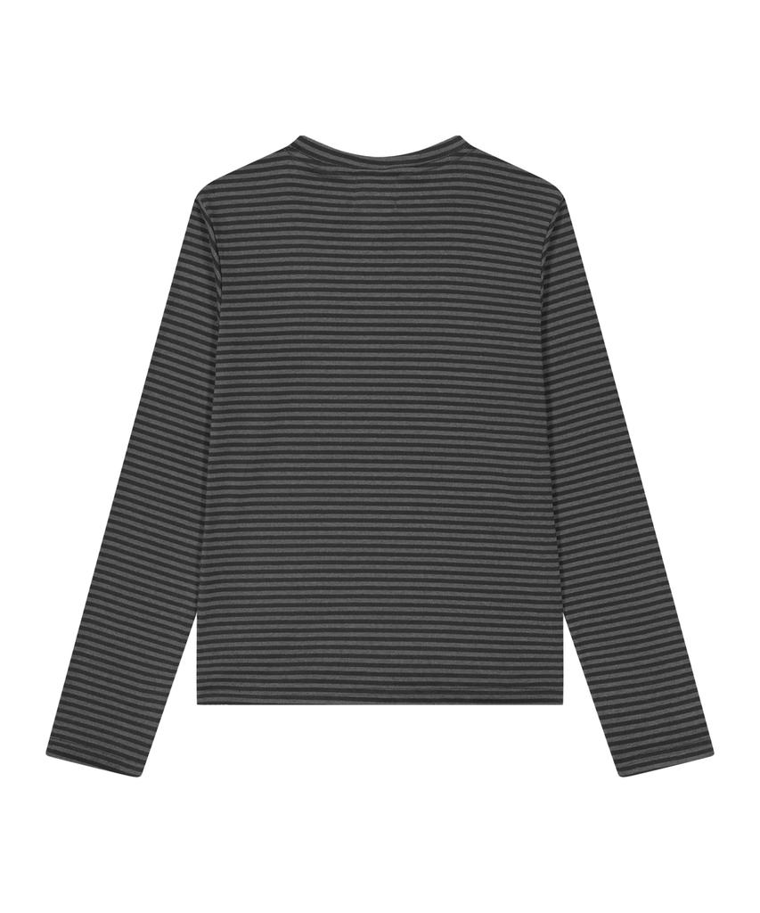 Tansanmageunesyum Juyoung X Tansan Eyelet Long Sleeve (Stripe Gray)