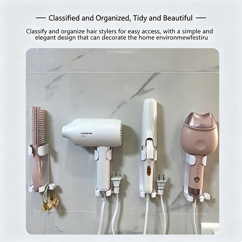 Wall Mount Hair Curler Straighteners Holder Curling Bracket Wall Mounted Hair Dryer Organizer For Bathroom Home Accessories