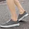 Fashion New Breathable Men Walk Casual Shoes Genuine Leather + Mesh Outdoor Mens Sneakers Shoes Lightweight Flats Soft Sole Travel Shoes