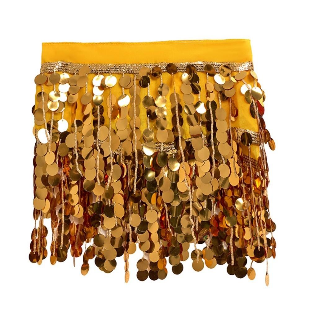 Fashion Sequins Belly Dance Skirt High Waist Fringe Top Dance Bra Belt Sexy Tassels Show Costumes Street Wear