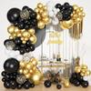 Black White Balloons Arch Metal Gold Confetti Latex Ballon Garland Kit New Year Baby Shower Wedding Graduation Decoration Globos