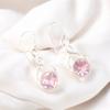 Beautiful Pink Morganite Jewelry 925 Sterling Silver Handmade Earrings 1.68" CE-15-10