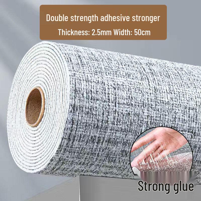 3D Linen Self-Adhesive Wallpaper: Waterproof, Moisture-Proof, Anti-Mold Wall Stickers for Bedroom Renovation
