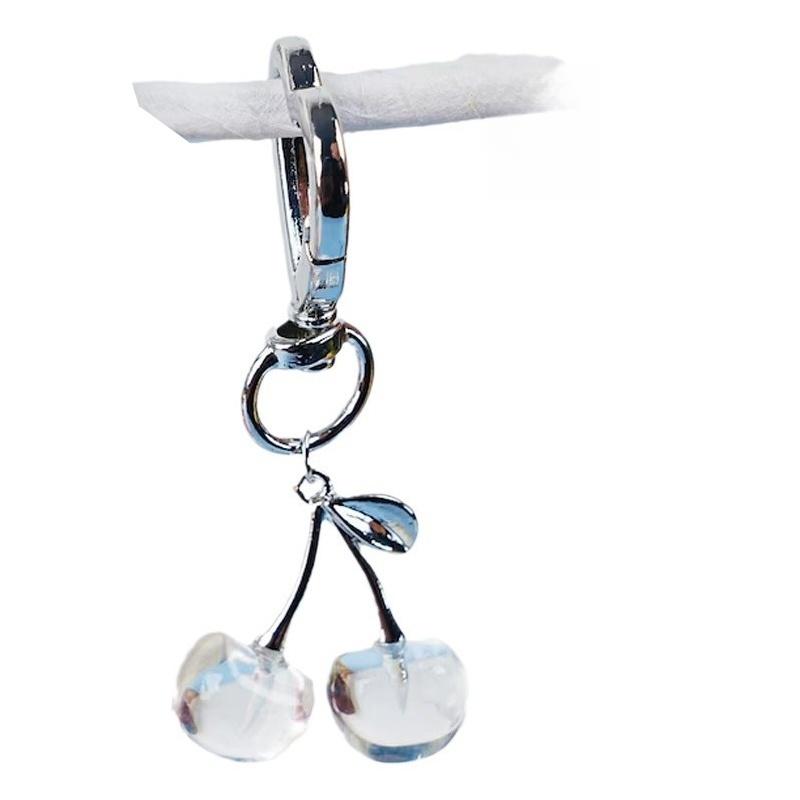 1 Piece Kawaii Cherry Bag Purse Charms Pendant Cute Cherry Keychain For Women Car Keys Decoration Gifts Stuff Accessories