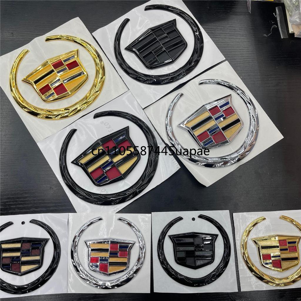 Car Rear Trunk Boot Front Head Grille Badge ABS Plastic Chrome 3D Logo Emblem for Cadillac SRX ATS XTS Auto Sticker Accessories