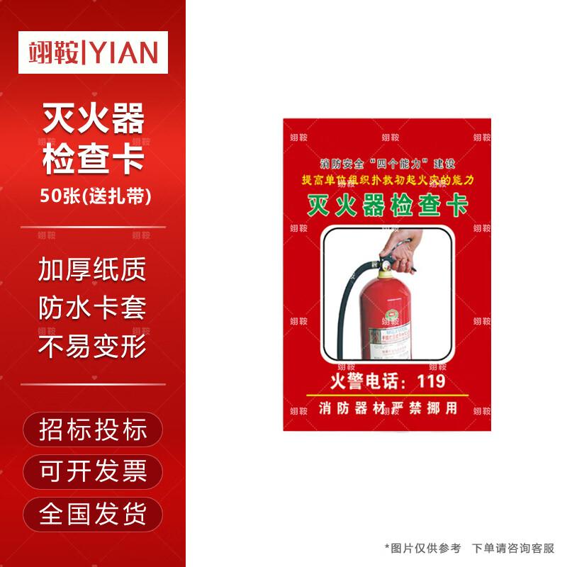 Fire Equipment Inspection Cards