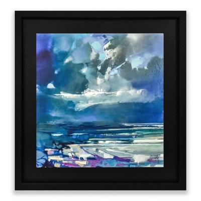 West Coast Blues I Wood Framed Plaque