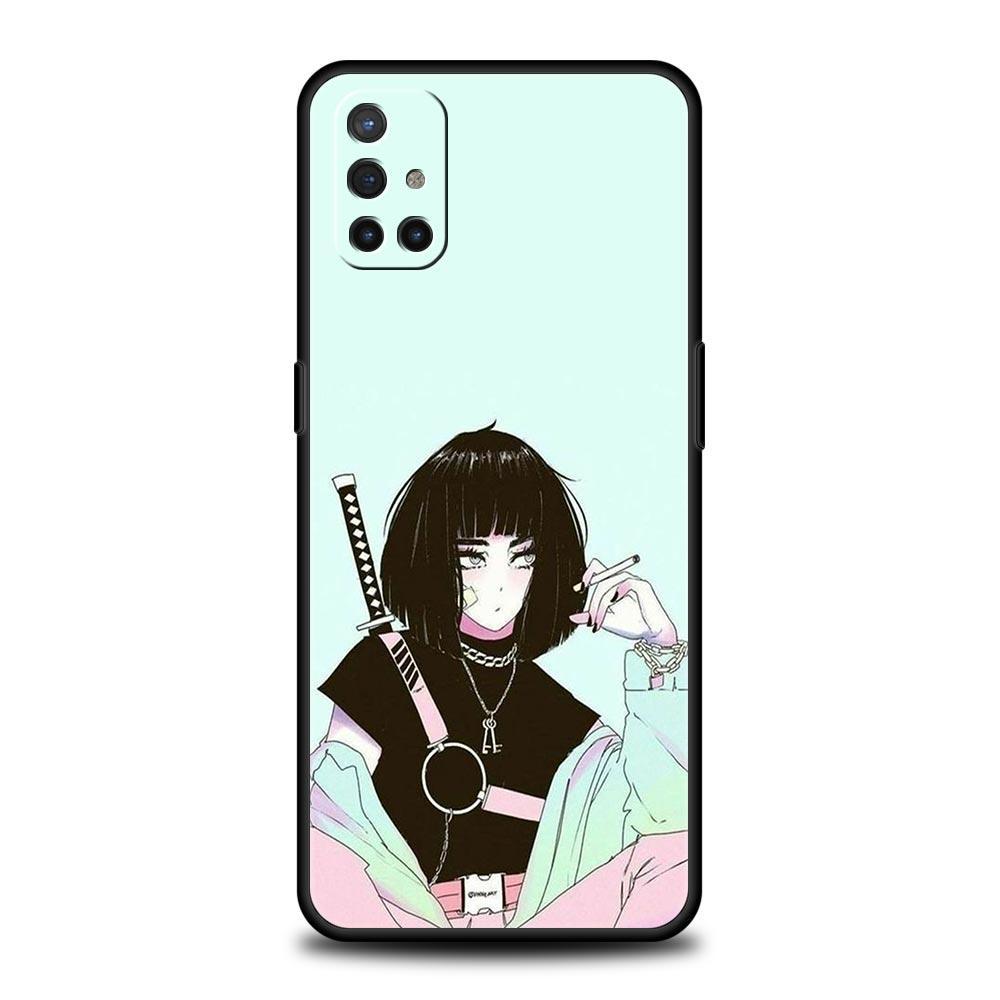 Japanese Style Anime Girl For OnePlus 10 Pro 9 8T 8 Nord N10 7 7T 9R Phone Case For 1+ Nord 2T CE 2 N100 N200 Z 5G Soft Cover