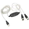 USB To MIDI Cable Converter 16 Channels PC To Synthesizer 2 In 1 MIDI Cord Adapter for Windows
