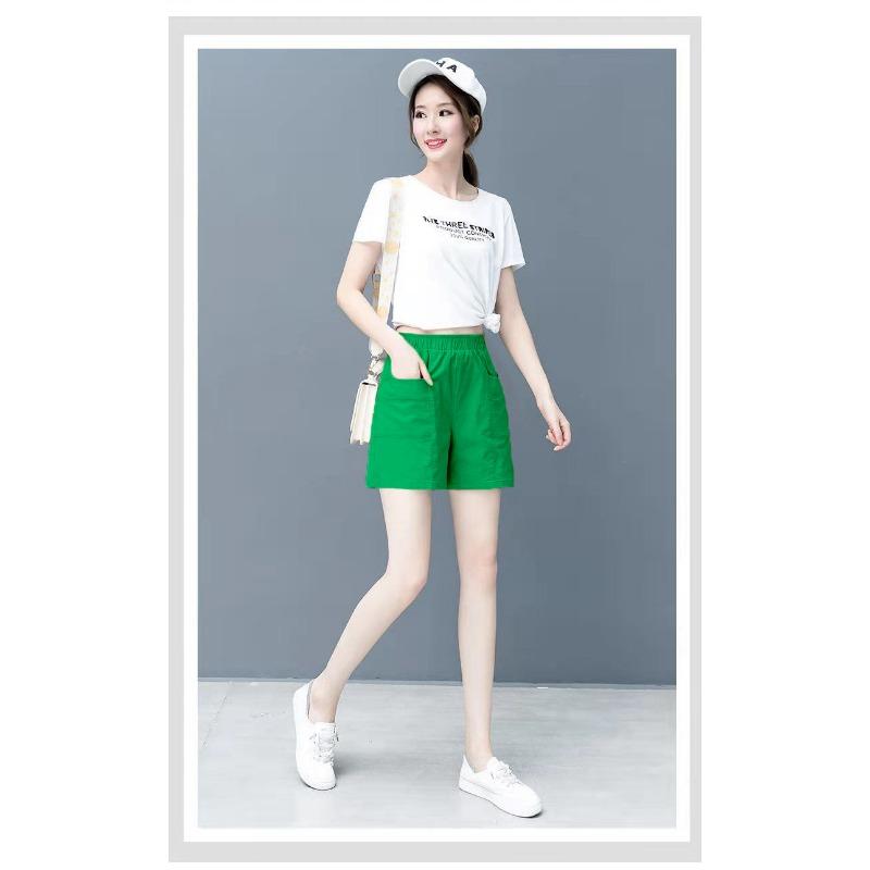 Summer Shorts Women's High Waist Wide Leg Pants Thin Loose Fifth Pants Ins Fashion Leisure Sports Commute