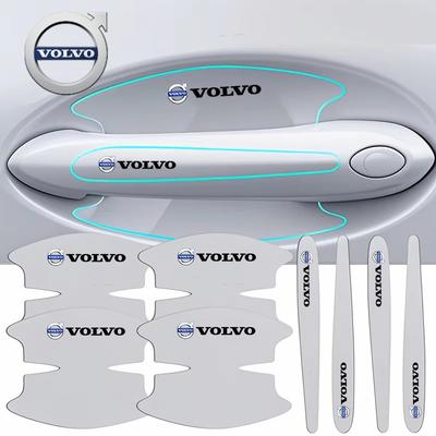 AAJR1 For 8Pcs Car Door Bowl Anti-scratch Sticker Handle Protection Decals For Volvo XC90 V90 V60 XC60 V40 EC40 EX40 S80 S60 S90