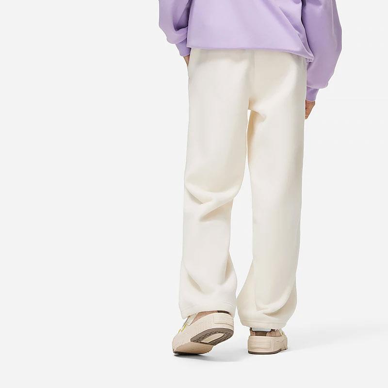 Li Ning Disney Collaboration Series Monsters University Cartoon Print Straight Leg Fleece Warm Loose Knit Sports Pants Women bottoms AKLT818-3