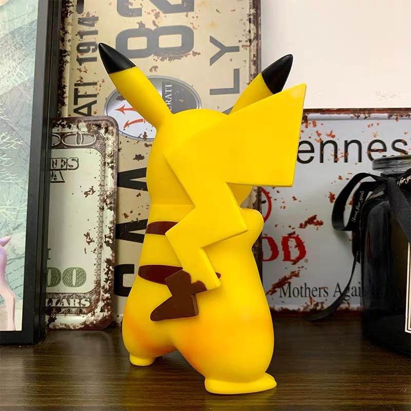 18cm Anime Pokemon Kawaii Figurine Angry Pikachu Action Figure Toys Pikachu Car Decor Collection Model Birthday Gifts
