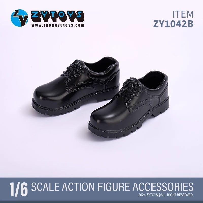 [TOYBARJAPAN] Akcesorium do figurek w skali 16, pasujące do figurek TBLeague i innych. ZYTOYS ZY1042 Męskie buty robocze budowlane, buty w stylu skórzanym (Postać