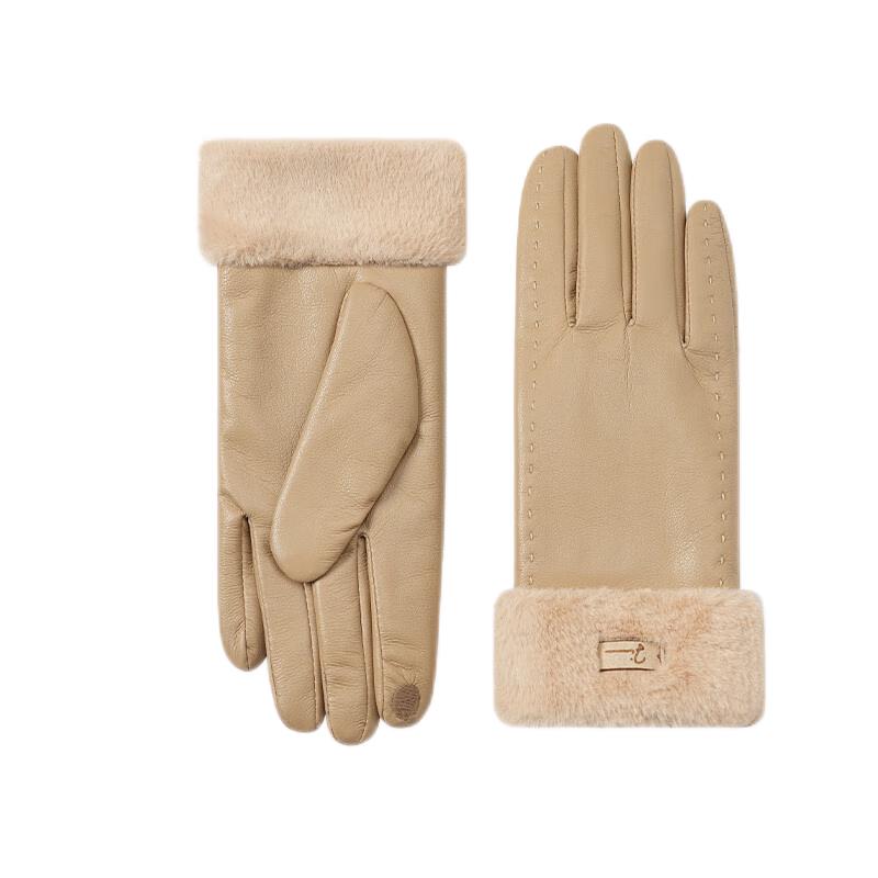 JIUMU Women's Warm Winter Leather Gloves